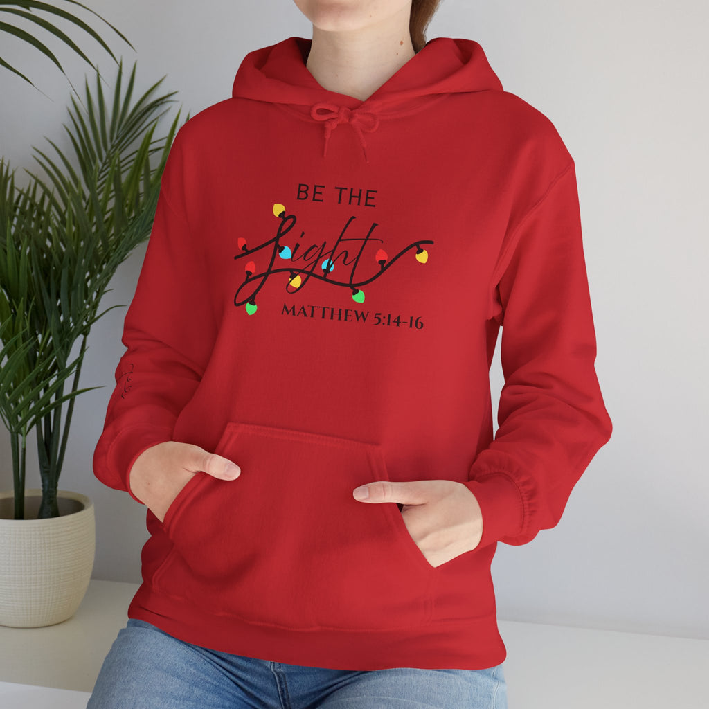 Be the Light Christmas Hoodie | Unisex Holiday Hoodie, Cozy Gift for Friends & Family, Festive Apparel, Inspirational Clothing