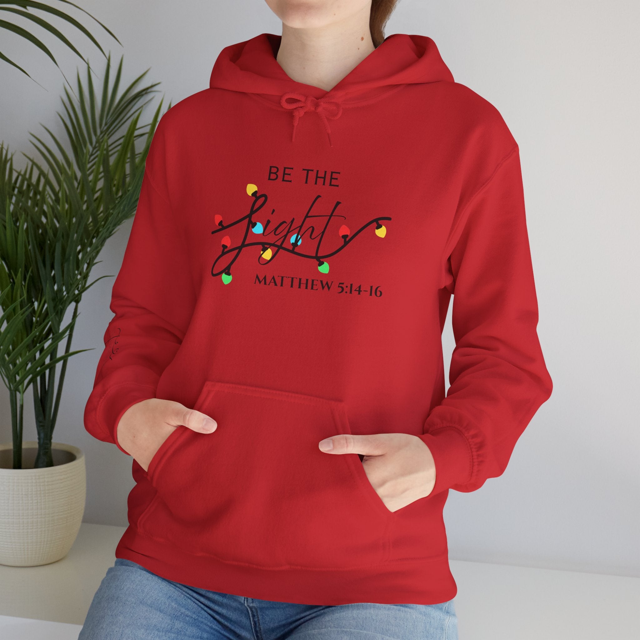 Be the Light Christmas Hoodie | Unisex Holiday Hoodie, Cozy Gift for Friends & Family, Festive Apparel, Inspirational Clothing