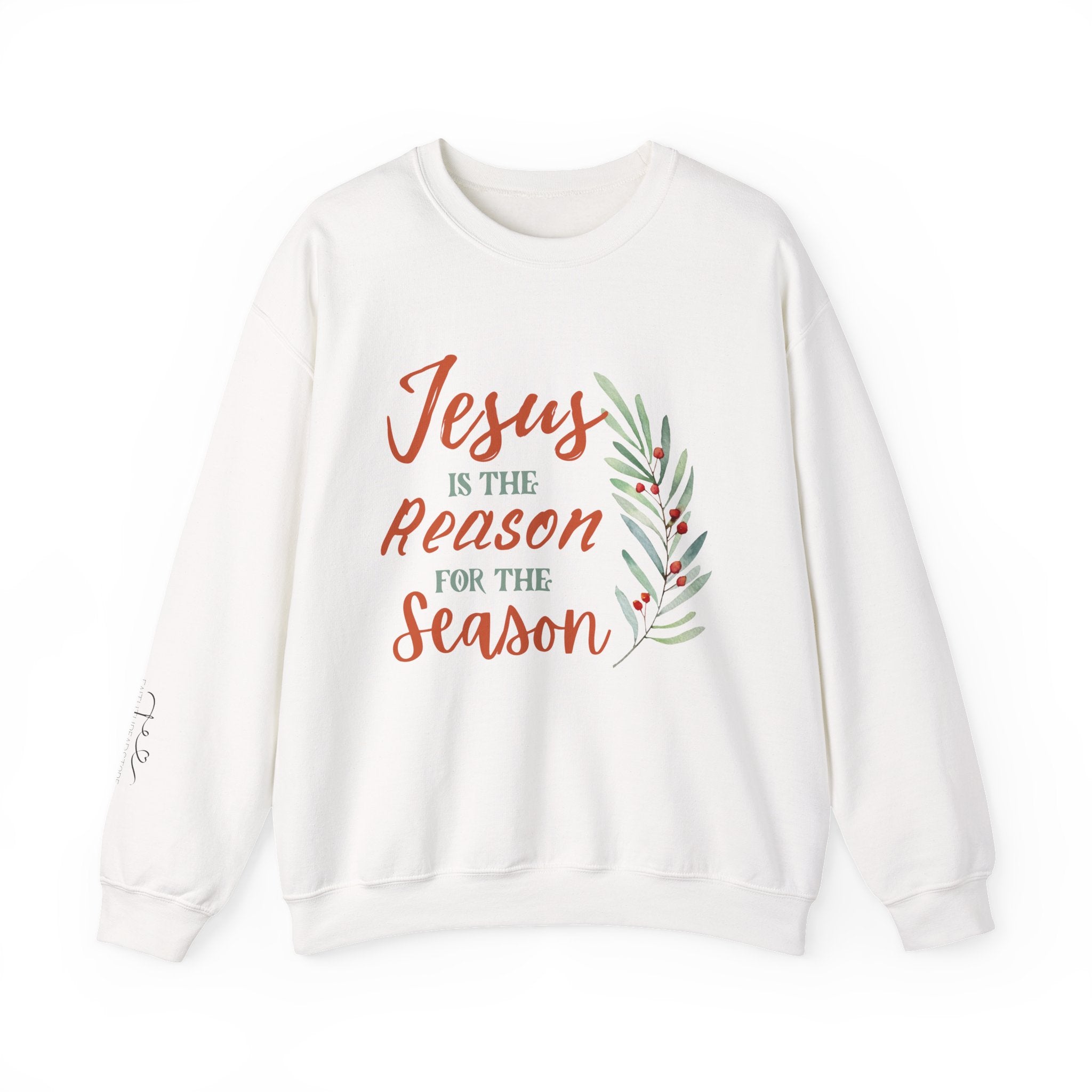 Jesus is the reason for the season Crewneck Sweatshirt, Christian Gift, Cozy Christmas Apparel, Jesus The Reason Sweatshirt, Faith-Based Sweater