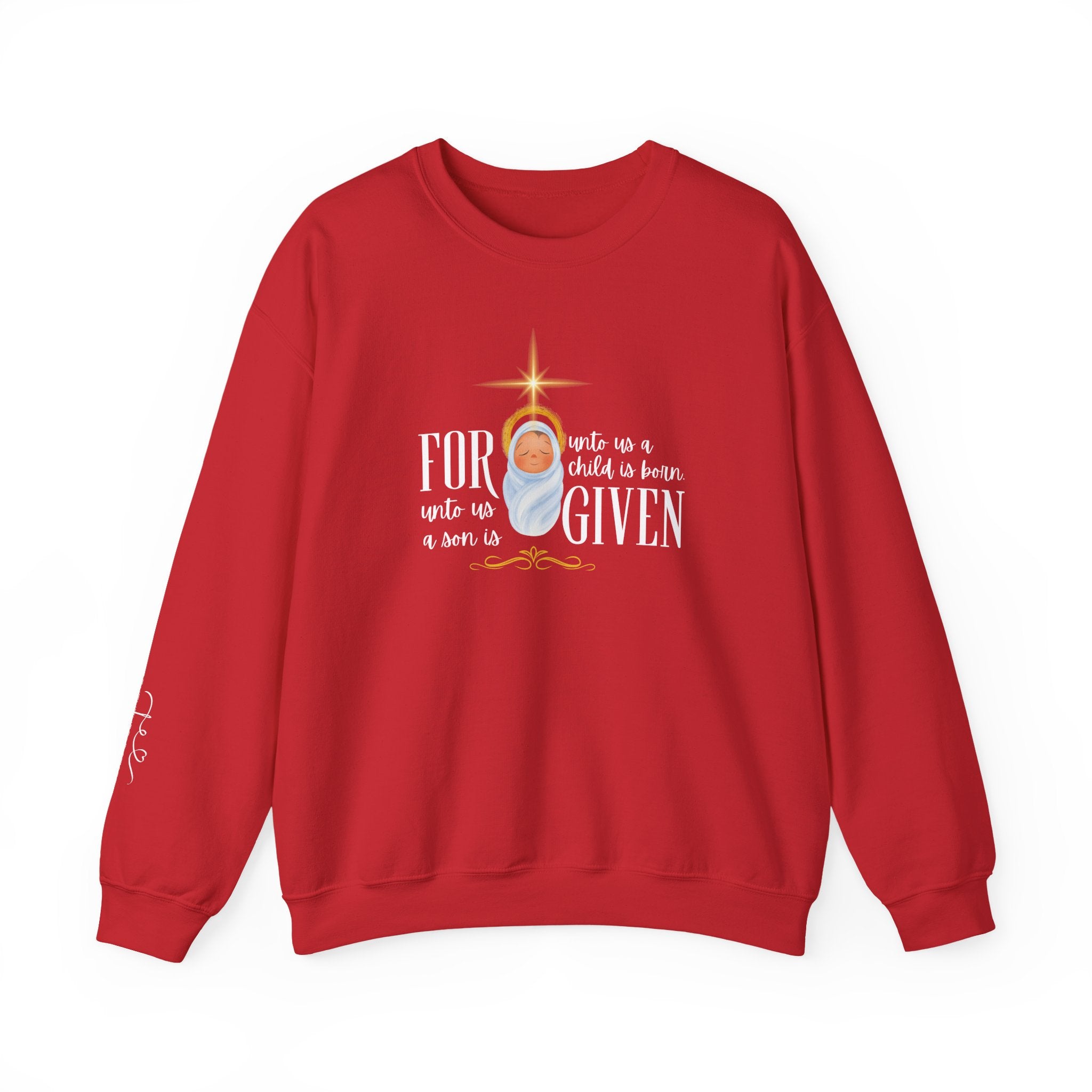 Christmas Inspirational Crewneck Sweatshirt, Faith Sweatshirt, Religious Gift, Holiday Apparel, Family Gatherings, Cozy Winter Wear