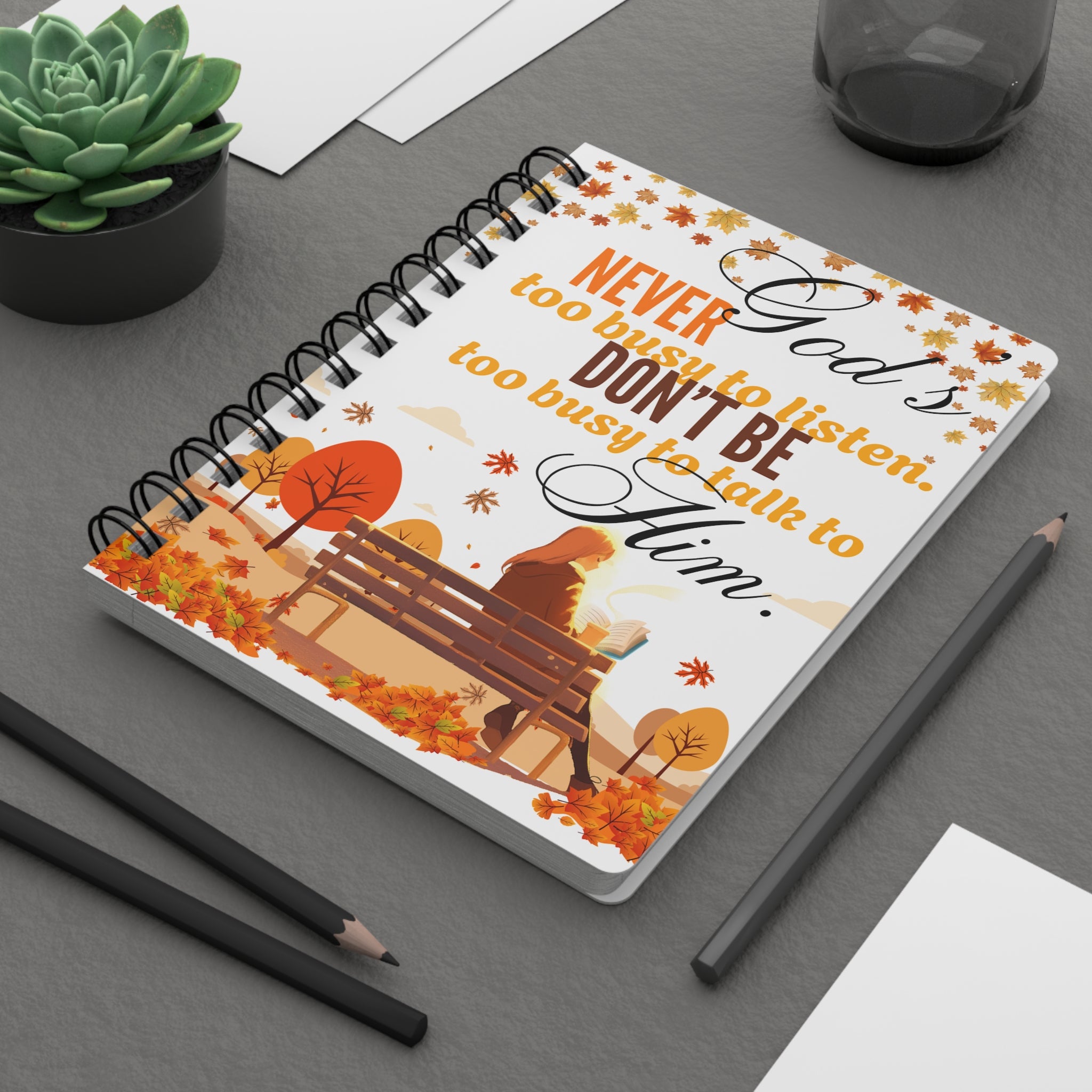 Inspirational Spiral Bound Journal - Perfect for Journaling, Note-Taking, Bible Study, Gifts for Friends, Fall Decor