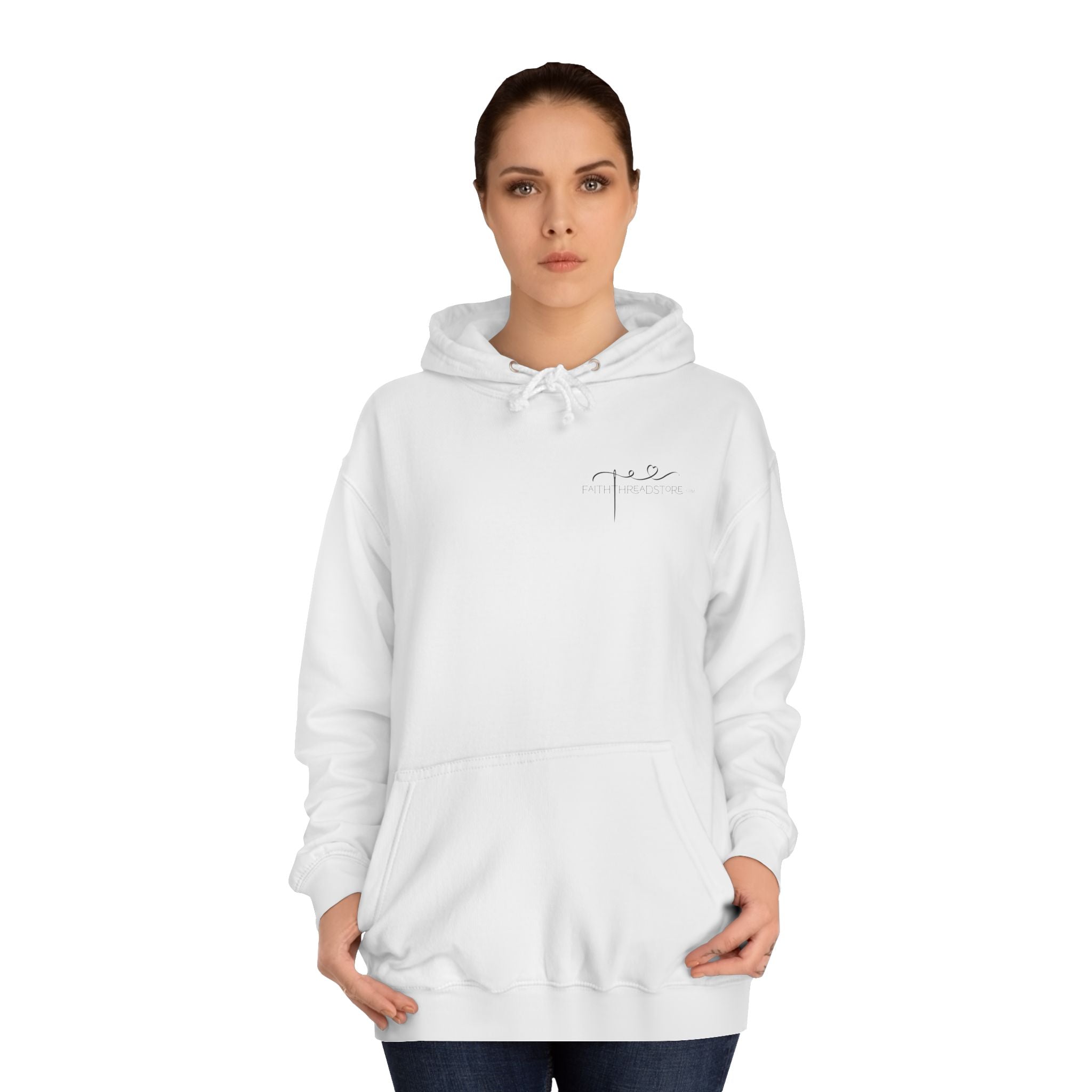 God never leaves you women's faith hoodie