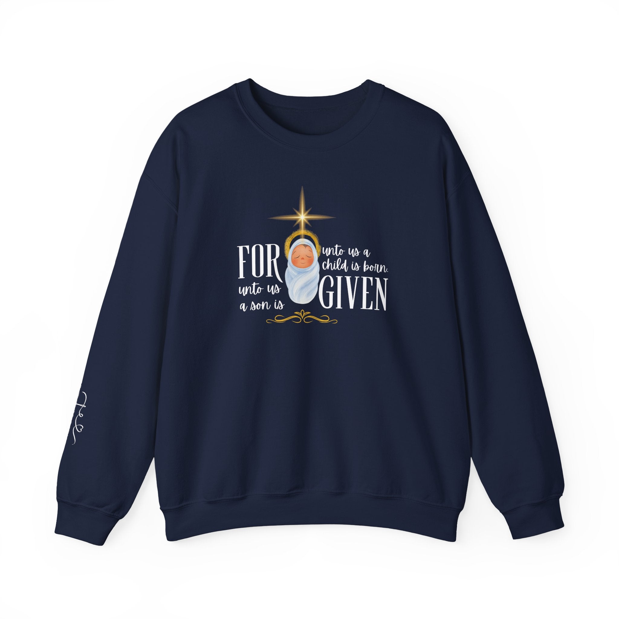 Christmas Inspirational Crewneck Sweatshirt, Faith Sweatshirt, Religious Gift, Holiday Apparel, Family Gatherings, Cozy Winter Wear