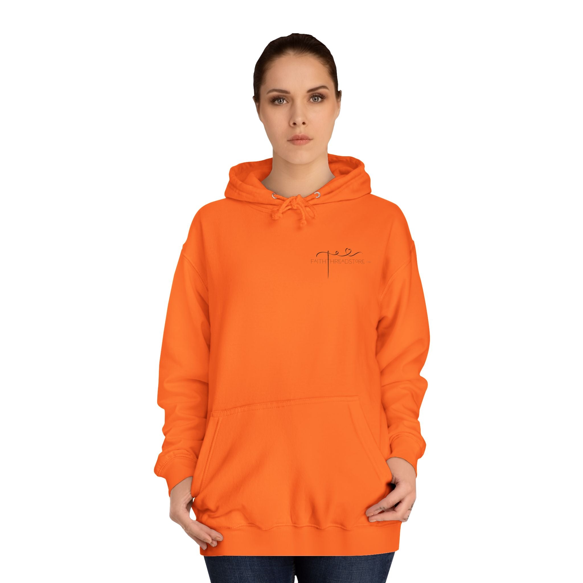 God never leaves you women's faith hoodie