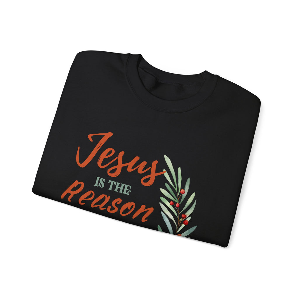 Jesus is the reason for the season Crewneck Sweatshirt, Christian Gift, Cozy Christmas Apparel, Jesus The Reason Sweatshirt, Faith-Based Sweater