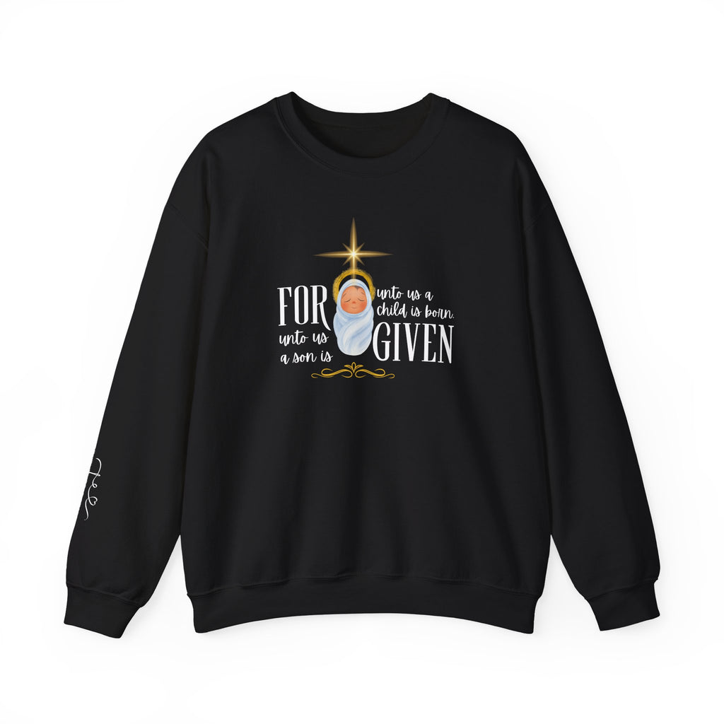 Christmas Inspirational Crewneck Sweatshirt, Faith Sweatshirt, Religious Gift, Holiday Apparel, Family Gatherings, Cozy Winter Wear