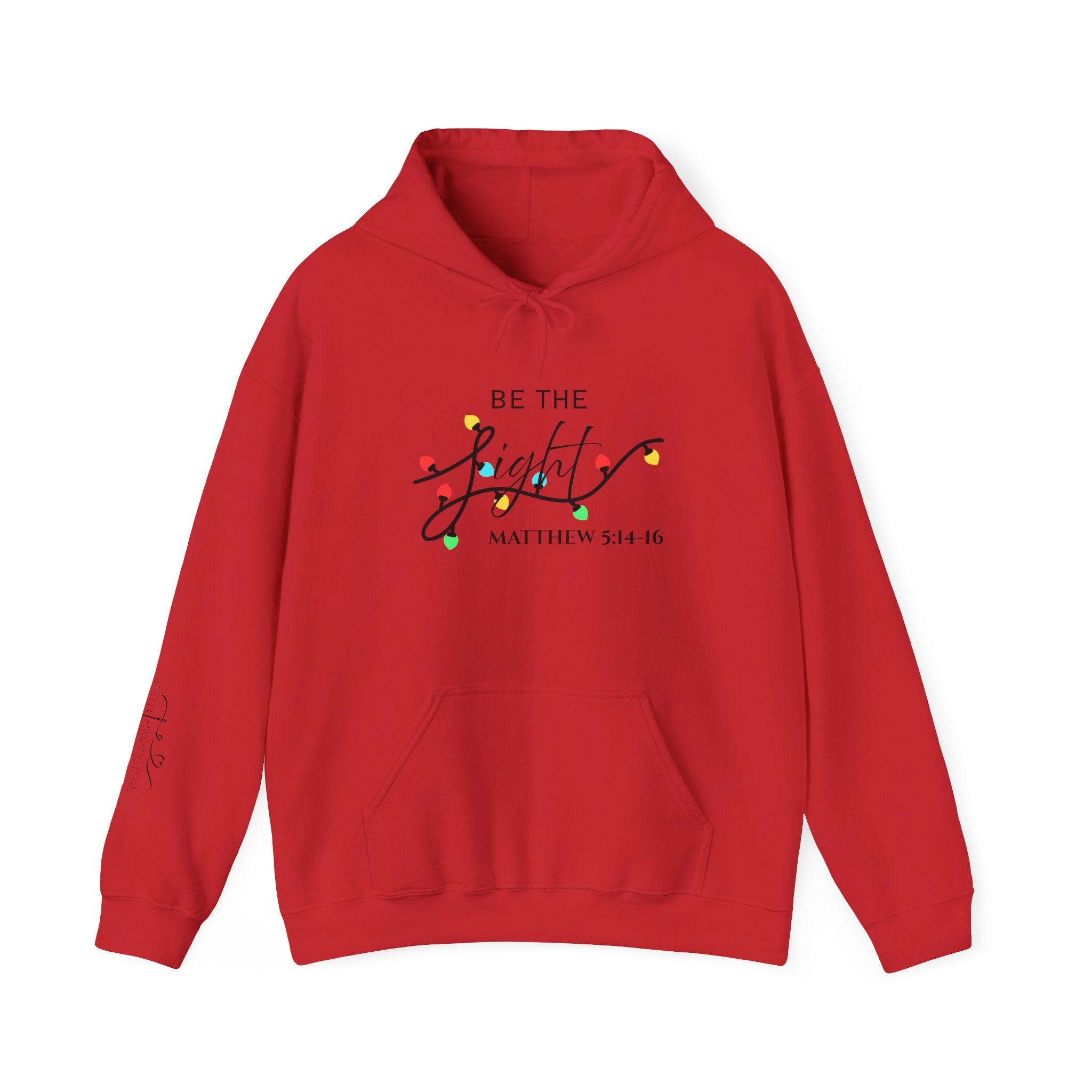 Be the Light Christmas Hoodie | Unisex Holiday Hoodie, Cozy Gift for Friends & Family, Festive Apparel, Inspirational Clothing