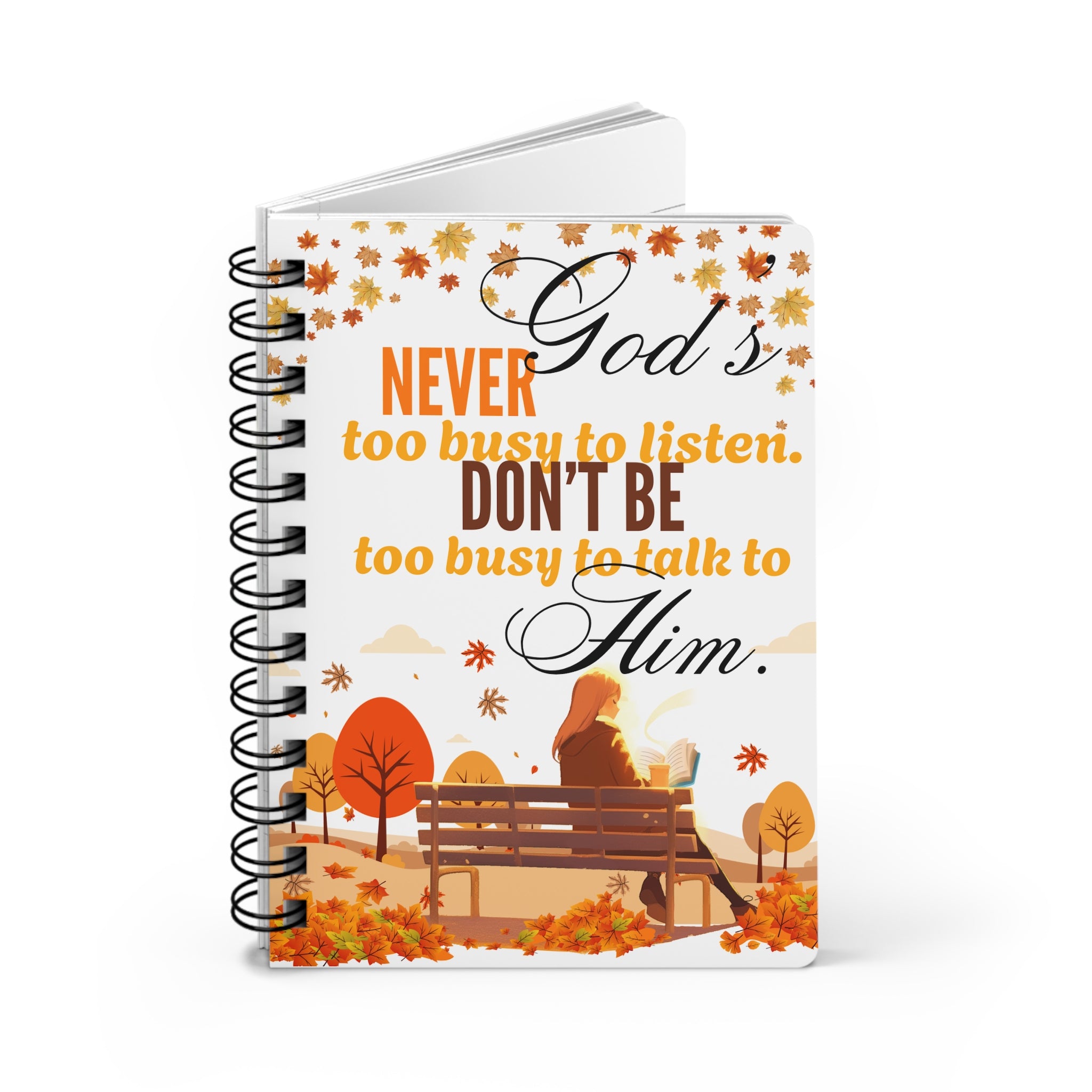Inspirational Spiral Bound Journal - Perfect for Journaling, Note-Taking, Bible Study, Gifts for Friends, Fall Decor