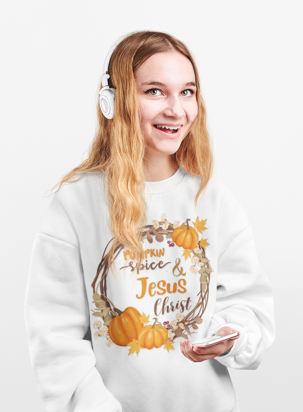 Pumpkin spice Jesus Christ Women's Crewneck Sweatshirt