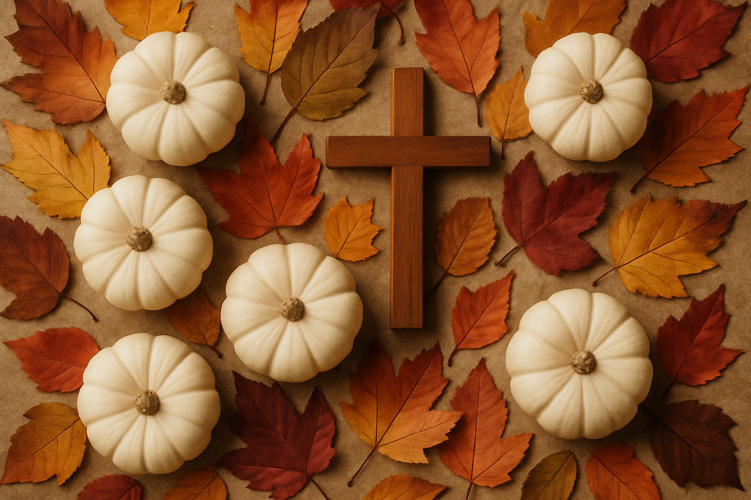 with a cross